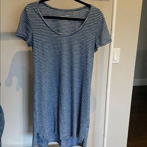 striped t-shirt dress